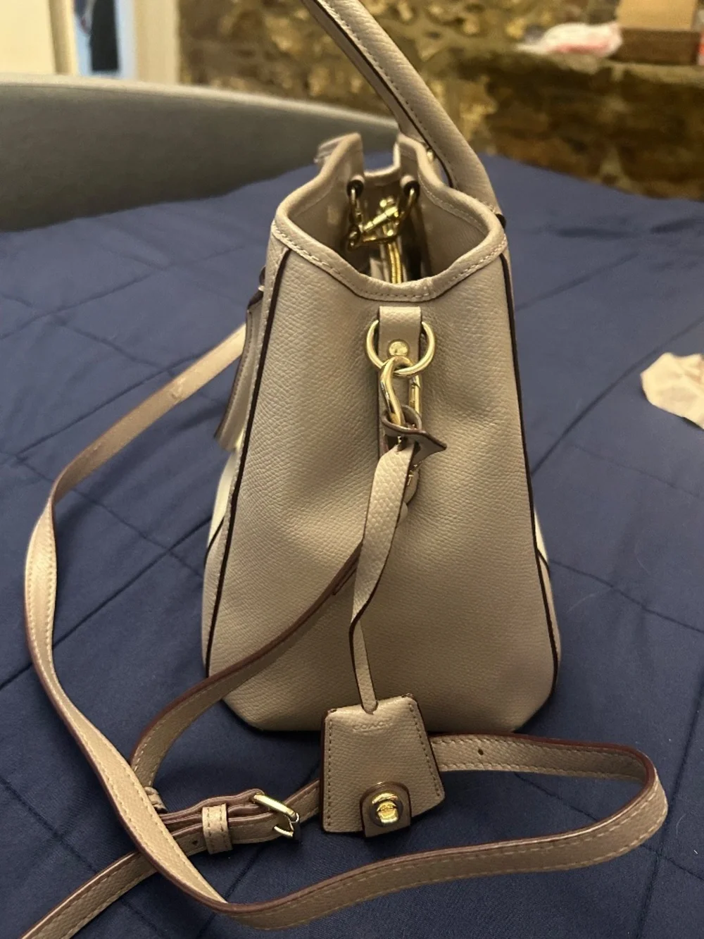 Coach Margot Carryall Satchel Colorblock Chalk/Grey